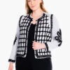 Romantic Soutache Knit Jacket GREY MULTI -Apparel Sale Shop F231150WGMIPRODUCT 01