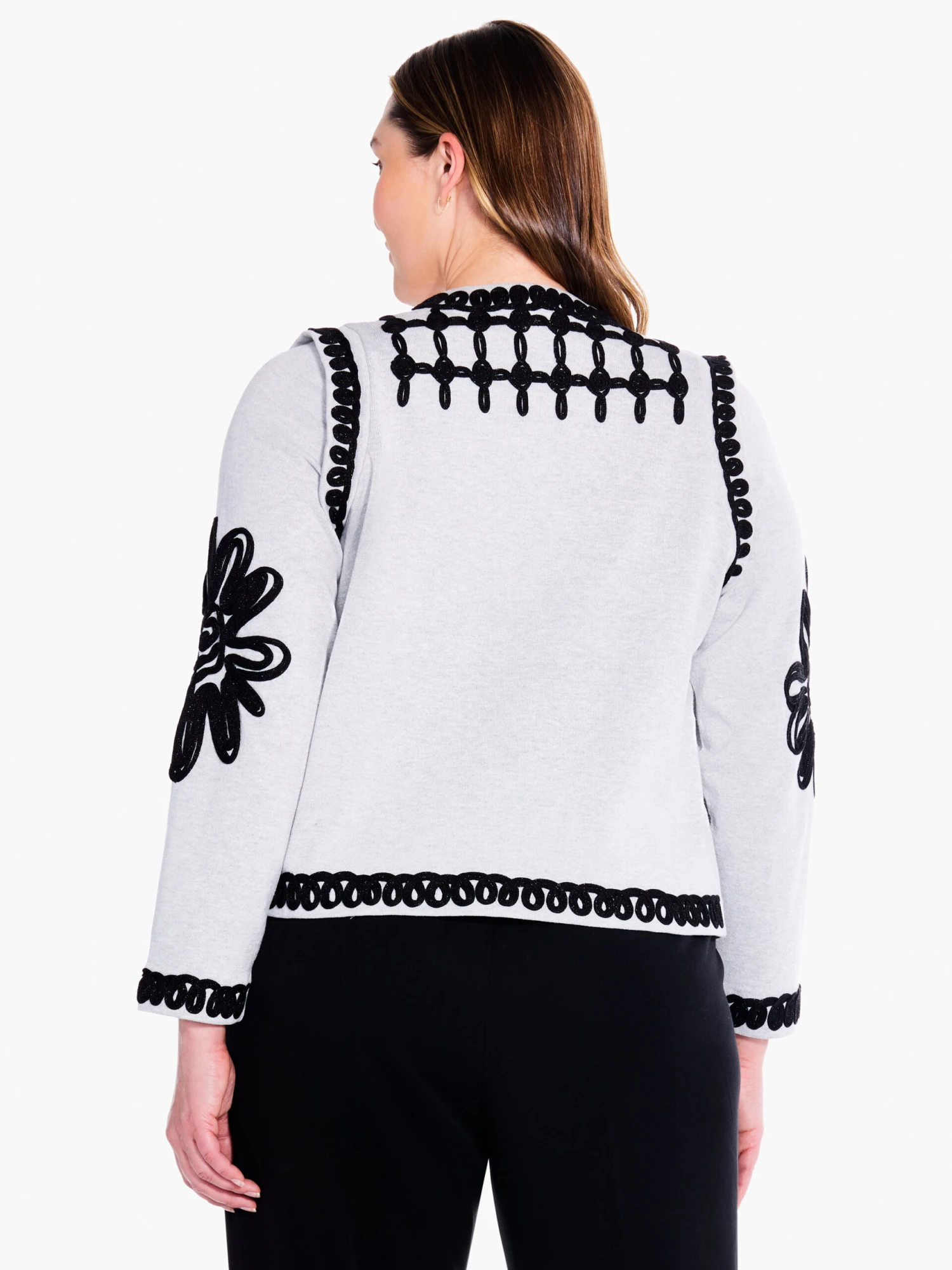 Romantic Soutache Knit Jacket GREY MULTI 5 Romantic Soutache Knit Jacket GREY MULTI - Image 3