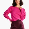 Femme Sleeve Sweater SHOCKING PINK -Apparel Sale Shop F231162SKPPRODUCT 01