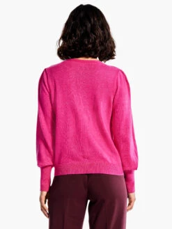 Femme Sleeve Sweater SHOCKING PINK -Apparel Sale Shop F231162SKPPRODUCT 03