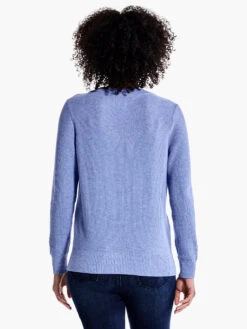 Waffle Stitch V-Neck Sweater IRIS 8 Waffle Stitch V-Neck Sweater IRIS -Apparel Sale Shop F231168IRSPRODUCT 03
