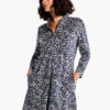 Forest Fern Dress GREY MULTI -Apparel Sale Shop F231213GMIPRODUCT 01