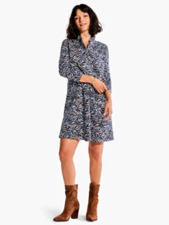 Forest Fern Dress GREY MULTI -Apparel Sale Shop F231213GMIPRODUCT 04