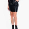 Faux Leather Slim Skirt BLACK ONYX -Apparel Sale Shop F231339BLXPRODUCT 01