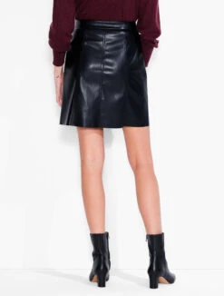 Faux Leather Slim Skirt BLACK ONYX -Apparel Sale Shop F231339BLXPRODUCT 02