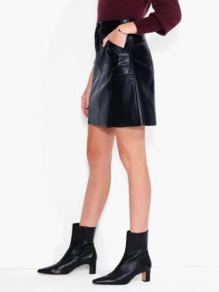 Faux Leather Slim Skirt BLACK ONYX -Apparel Sale Shop F231339BLXPRODUCT 03