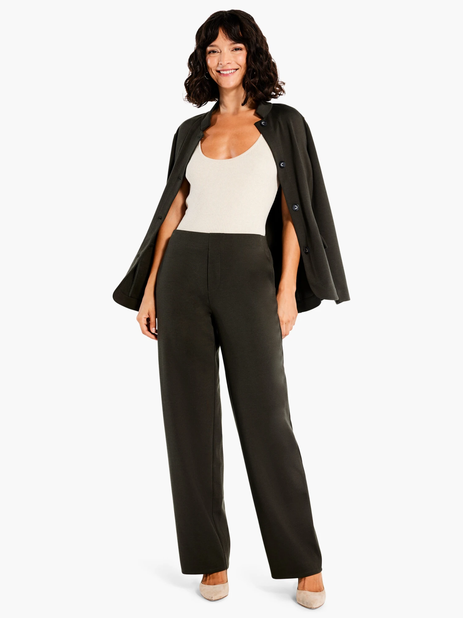 29" Drapey Ponte Wide Leg Ankle Pant BRIAR 6 29" Drapey Ponte Wide Leg Ankle Pant BRIAR - Image 4