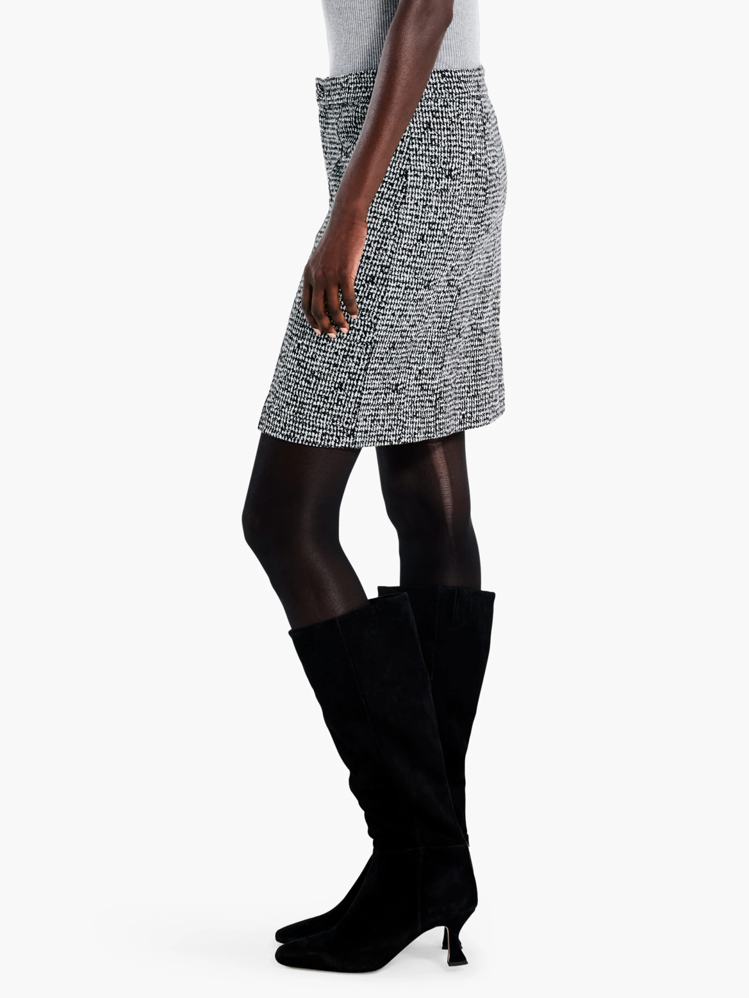 Etched Tweed Slim Skirt BLACK MULTI 5 Etched Tweed Slim Skirt BLACK MULTI - Image 3