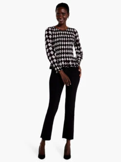 Chiffon Dot Top BLACK MULTI -Apparel Sale Shop F231613BLMPRODUCT 04