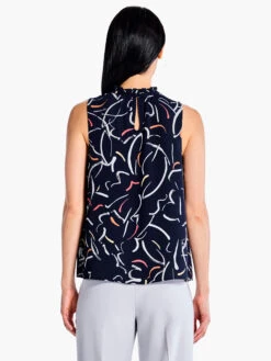 Doodle Clouds Tank INDIGO MULTI -Apparel Sale Shop F231618IMIPRODUCT 03