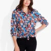 Crescent Crinkle Shirt BLUE MULTI -Apparel Sale Shop F231620BLTPRODUCT 01