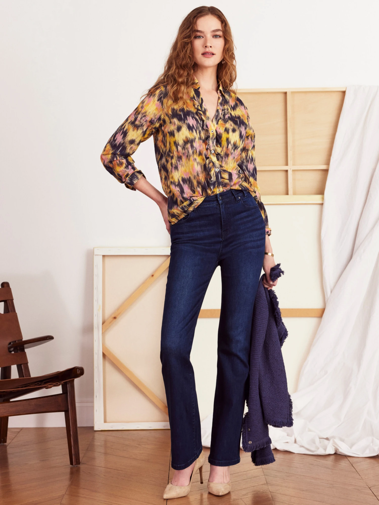 Dreamy Refined Ruffle Shirt YELLOW MULTI 8 Dreamy Refined Ruffle Shirt YELLOW MULTI - Image 6