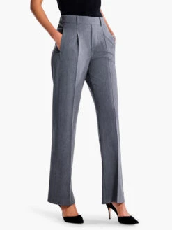 31" The Avenue Wide Leg Pleated Pant CHARCOAL -Apparel Sale Shop F231826CHRPRODUCT 03
