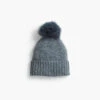 Hat Attack Cashmere Pom Hat LIGHT GREY -Apparel Sale Shop FEFM503LTGPRODUCT 01