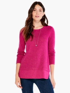 Waffle Vital Crew Neck Sweater CACTUS FLOWER