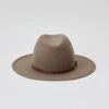 Hat Attack Chelsea Felt Hat With Leather Trim TAUPE -Apparel Sale Shop KAFW405TAUPRODUCT 01