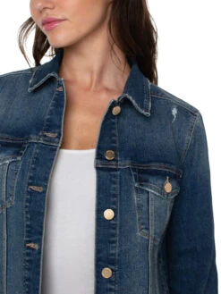 Liverpool - Classic Jean Jacket MEDIUM WASH -Apparel Sale Shop LM1004F23MWSPRODUCT 04