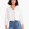 Liverpool - Braided Trim Crop Jacket WHITE -Apparel Sale Shop LM1019QYWWHTPRODUCT 01