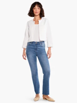 Liverpool - Braided Trim Crop Jacket WHITE -Apparel Sale Shop LM1019QYWWHTPRODUCT 04