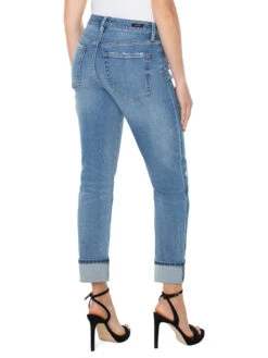 Liverpool - Marley Girlfriend Rolled Cuff LIGHT WASH -Apparel Sale Shop LM5158V12LWSPRODUCT 03