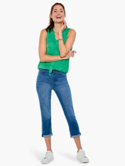 Liverpool Chloe Crop Skinny Jean With Rolled Cuff DENIM -Apparel Sale Shop LM7065CH1DENPRODUCT 01