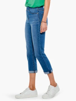 Liverpool Chloe Crop Skinny Jean With Rolled Cuff DENIM -Apparel Sale Shop LM7065CH1DENPRODUCT 03