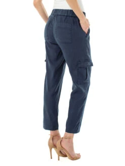 Liverpool Elastic Waistband Cargo Pant NAVY -Apparel Sale Shop LM7187MLNVYPRODUCT 02
