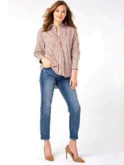 Liverpool - Kennedy Crop Straight W/ Cut Hem MEDIUM WASH -Apparel Sale Shop LM7195VHMWSPRODUCT 04