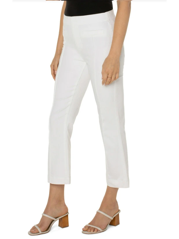 Liverpool - Chloe Crop W/ Welt Pockets WHITE 4 Liverpool - Chloe Crop W/ Welt Pockets WHITE - Image 2