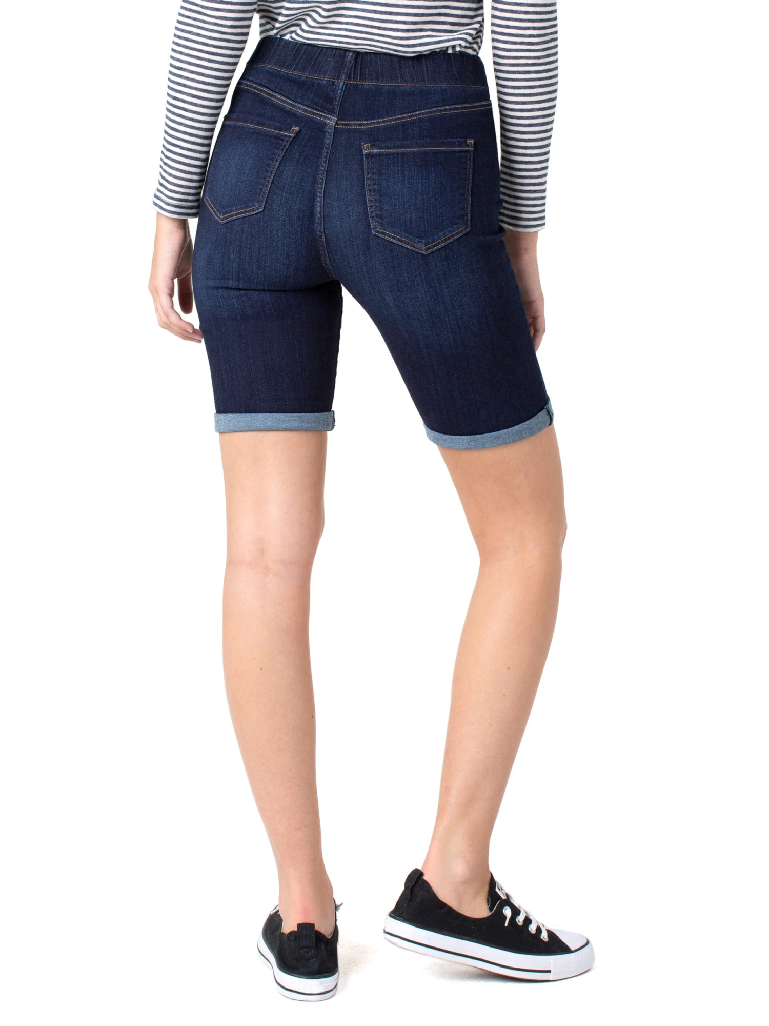 Liverpool Chloe Pull-On Bermuda DARK DENIM 4 Liverpool Chloe Pull-On Bermuda DARK DENIM - Image 2