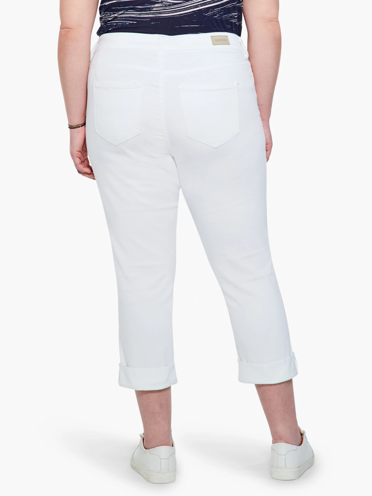 Liverpool Charlie Crop Wide Rolled Cuff WHITE 6 Liverpool Charlie Crop Wide Rolled Cuff WHITE - Image 4