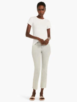 Perfect Knit Rib Short Sleeve Crew Tee PAPER WHITE -Apparel Sale Shop M231046PWHPRODUCT 04