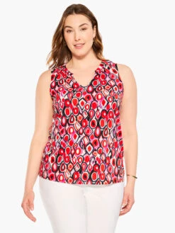 Geo Pane Tank RED MULTI