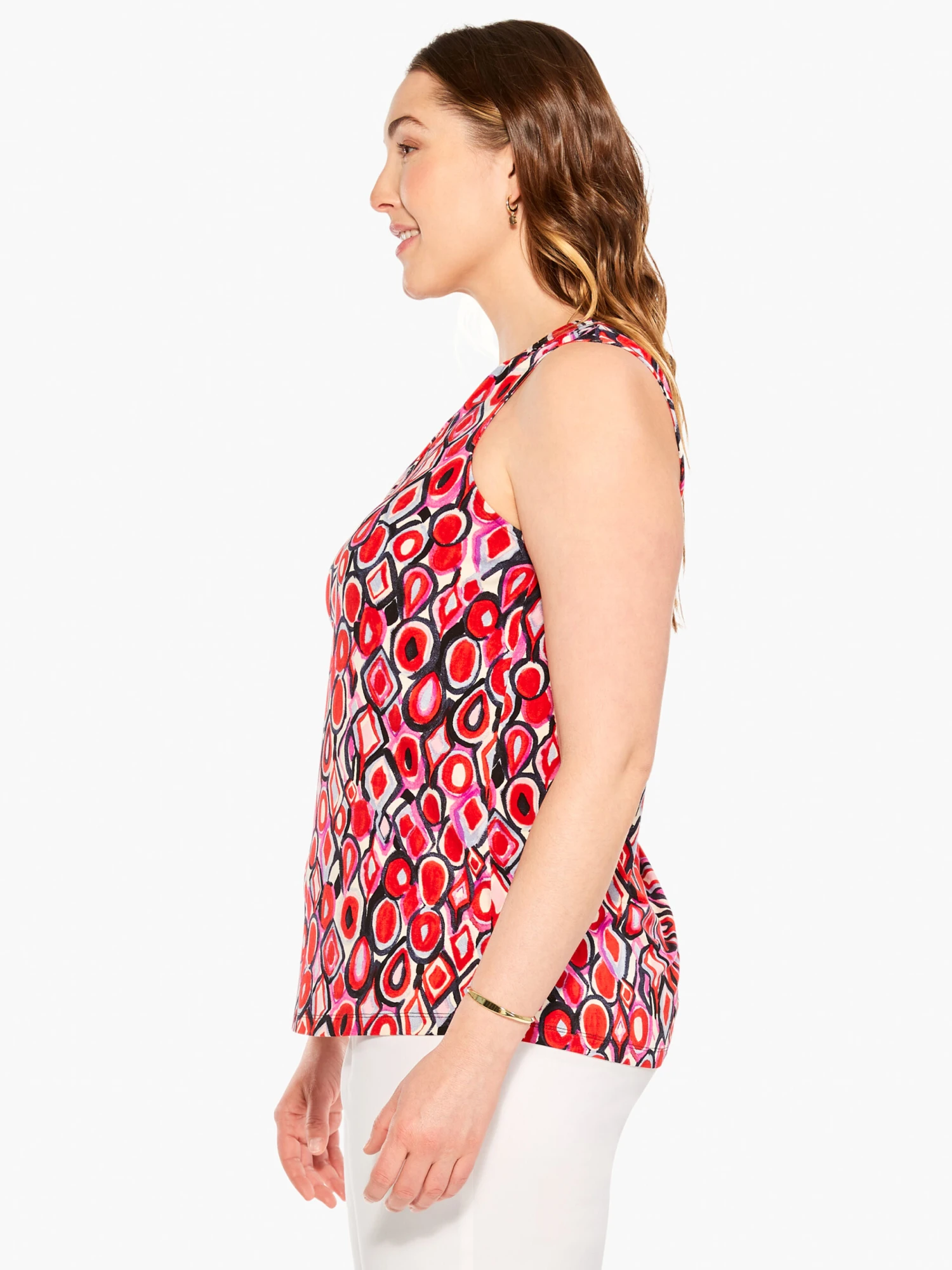 Geo Pane Tank RED MULTI 4 Geo Pane Tank RED MULTI - Image 2