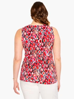 Geo Pane Tank RED MULTI 8 Geo Pane Tank RED MULTI -Apparel Sale Shop M231077WREDPRODUCT 03