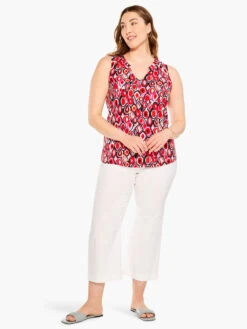 Geo Pane Tank RED MULTI 9 Geo Pane Tank RED MULTI -Apparel Sale Shop M231077WREDPRODUCT 04