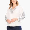 Embroidered Solstice Top WHITE MULTI 1 Embroidered Solstice Top WHITE MULTI -Apparel Sale Shop M231079WWMTPRODUCT 01