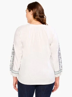 Embroidered Solstice Top WHITE MULTI -Apparel Sale Shop M231079WWMTPRODUCT 03