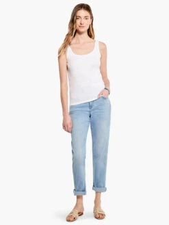 Drapey Rib Scoop Tank PAPER WHITE -Apparel Sale Shop M231087PWHPRODUCT 04