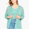 Featherweight Button Cardigan HAZY AQUA 1 Featherweight Button Cardigan HAZY AQUA -Apparel Sale Shop M231104WHAQPRODUCT 01