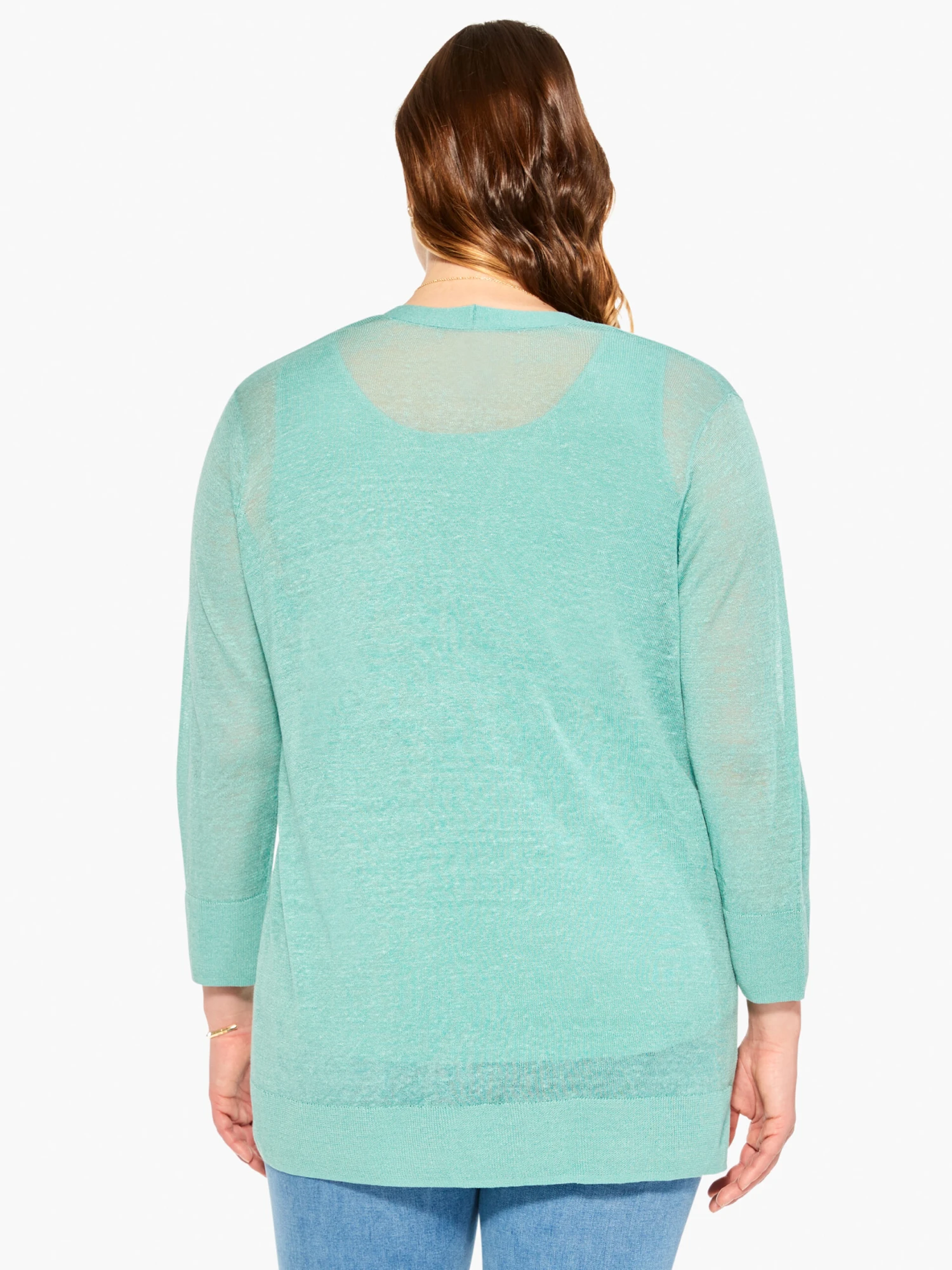Featherweight Button Cardigan HAZY AQUA 5 Featherweight Button Cardigan HAZY AQUA - Image 3