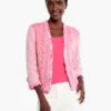 Zig Zag Fringe Mix Knit Jacket SHOCKING PINK -Apparel Sale Shop M231110SKPPRODUCT 01