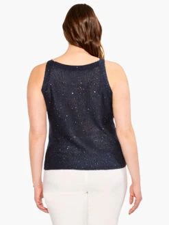 Sequin Tank DARK INDIGO -Apparel Sale Shop M231112WDIDPRODUCT 03