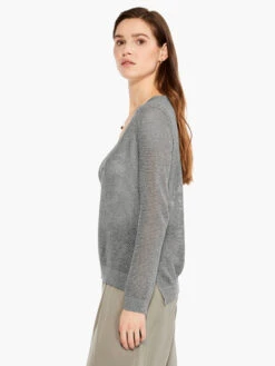 Mesh Stitch Sweater TARRAGON -Apparel Sale Shop M231116TARPRODUCT 02