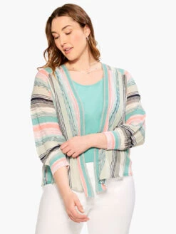 Summer Spacedye Cardigan AQUA MULTI
