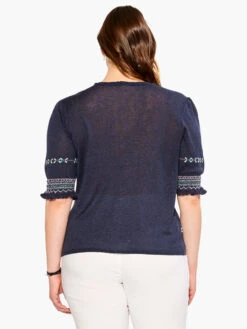 Intarsia Stitches Sweater INDIGO MULTI -Apparel Sale Shop M231125WIMIPRODUCT 03