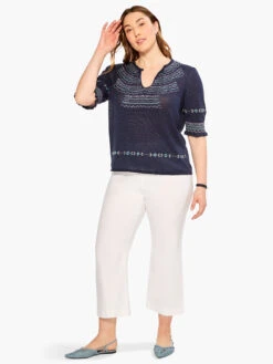 Intarsia Stitches Sweater INDIGO MULTI -Apparel Sale Shop M231125WIMIPRODUCT 04