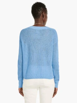 Textural V-Neck Summer Sweater ZEPHYR -Apparel Sale Shop M231131ZPRPRODUCT 03