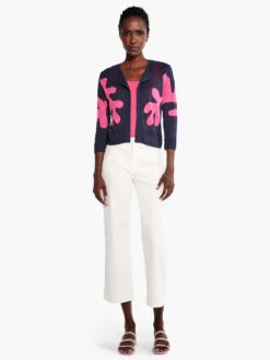 Cutout Crush Cardigan INDIGO MULTI -Apparel Sale Shop M231140IMIPRODUCT 04