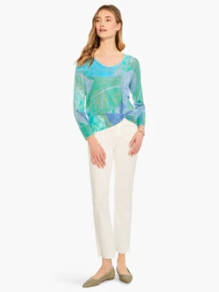 Full Bloom Sweater BLUE MULTI -Apparel Sale Shop M231144BLTPRODUCT 04